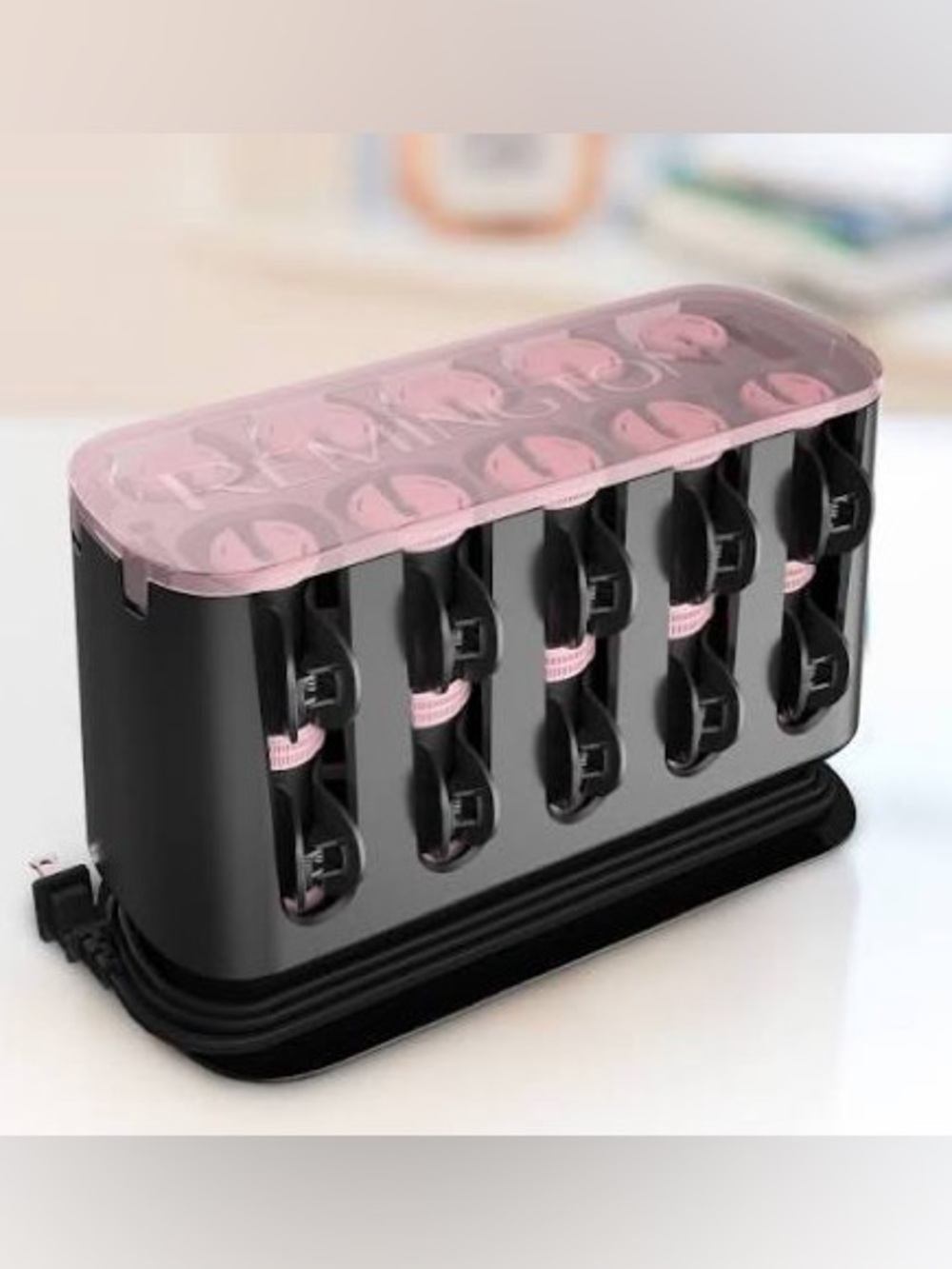 Black and Pink Electric Hair Roller Set